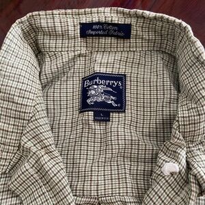 Vintage Burberry Men’s Cotton Plaid Vintage Shirt Sz L